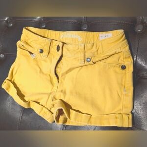Johnnie B Girls' Yellow Denim Shorts – Size 7Y